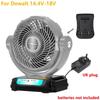 For DeWalt 14.4V-20V Li-ion Battery AC/DC Power Supply Fan Camping Fan Three Wind Speeds UK/US/EU Plug Brushless Motor Fan