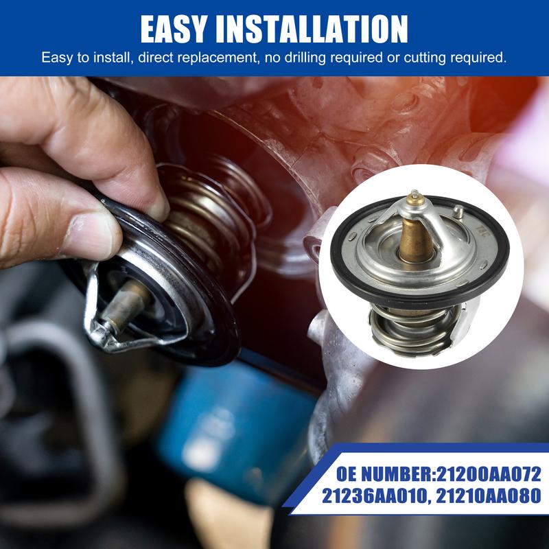 X Autohaux Auto Engine Coolant Thermostat 21200AA072/21236AA010 for Subaru B9 Tribeca 2006-2007 Car Thermostat Accessories