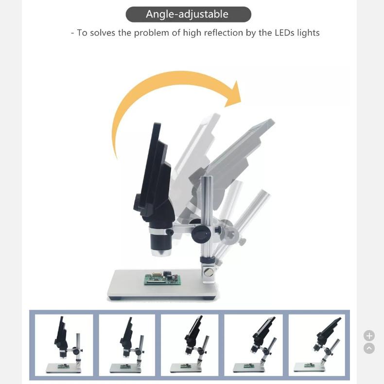 1200X Zoom 12MP HD 7‘’ Digital Microscope Electronic Microscopes Camera Magnifier LCD Display With Base