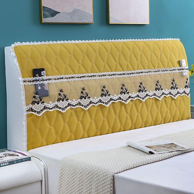 Four Season Universal Thickened Padded Headboard Cover Bedhead Fabric Full Protective Cover Solid Wood Soft Pack Bed Dust Cover