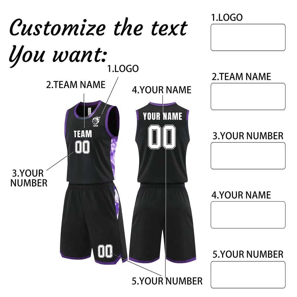 Anpassbares Basketball-Trikot und Shorts-Set Personalisierte Teamuniformen Ärmellose Sportbekleidung Leichtes atmungsaktives Gewebe für Erwachsene und Jugendliche