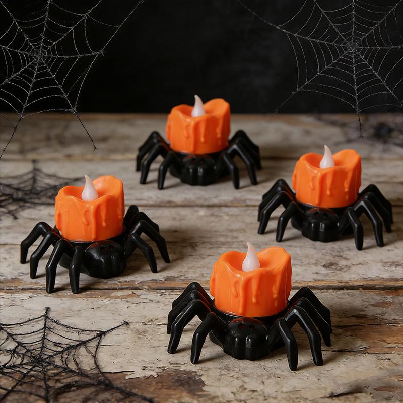 Halloween LED Spider Candle Light - Spooky Night Decoration