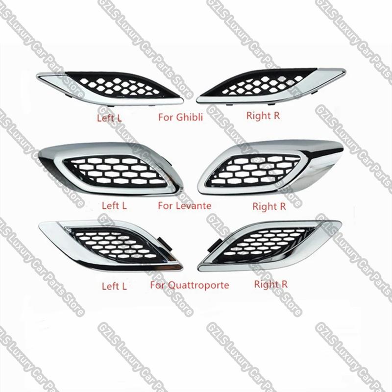 Exterior Left Right Side Body Fender Air Inlet Grille Trim For Maserati Ghibli Levante Quattropor 2014-2022