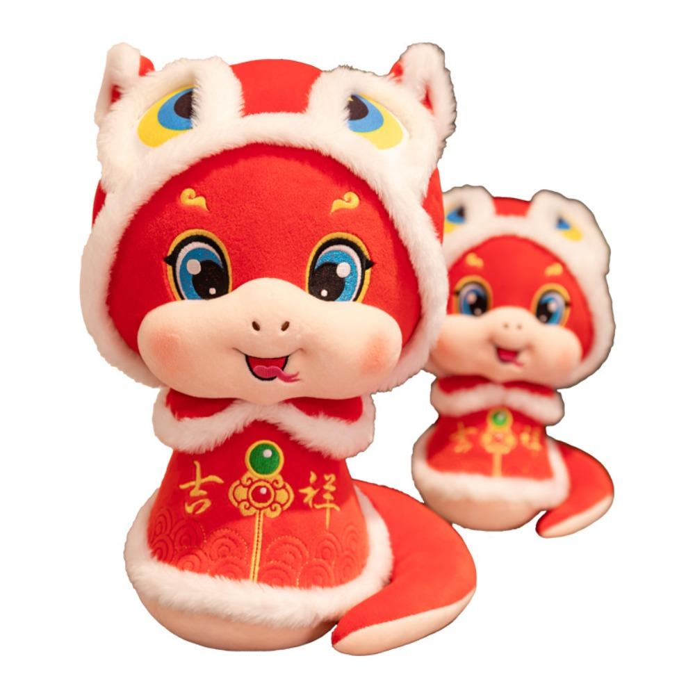 

Happy New Year 2025 Snake Year Plush Mascot Stuffed Animal Lucky Snake Doll Plushies Girls Toys 17cm