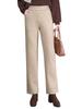 Woolen Plus Size Warm Loose Straight-Leg Pants for Middle-Aged & Elderly Women - Autumn/Winter