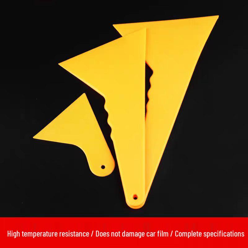 High-Temperature Resistant Multi-Functional Triangular Squeegee for Car Film, Glass, Wallpaper, and Putty Applications