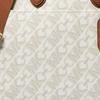 Michael Kors Gigi Classic Monogram Pendant Open Tote Bag Women Tote Bag Vanilla-White 30H3G3GT3B-099