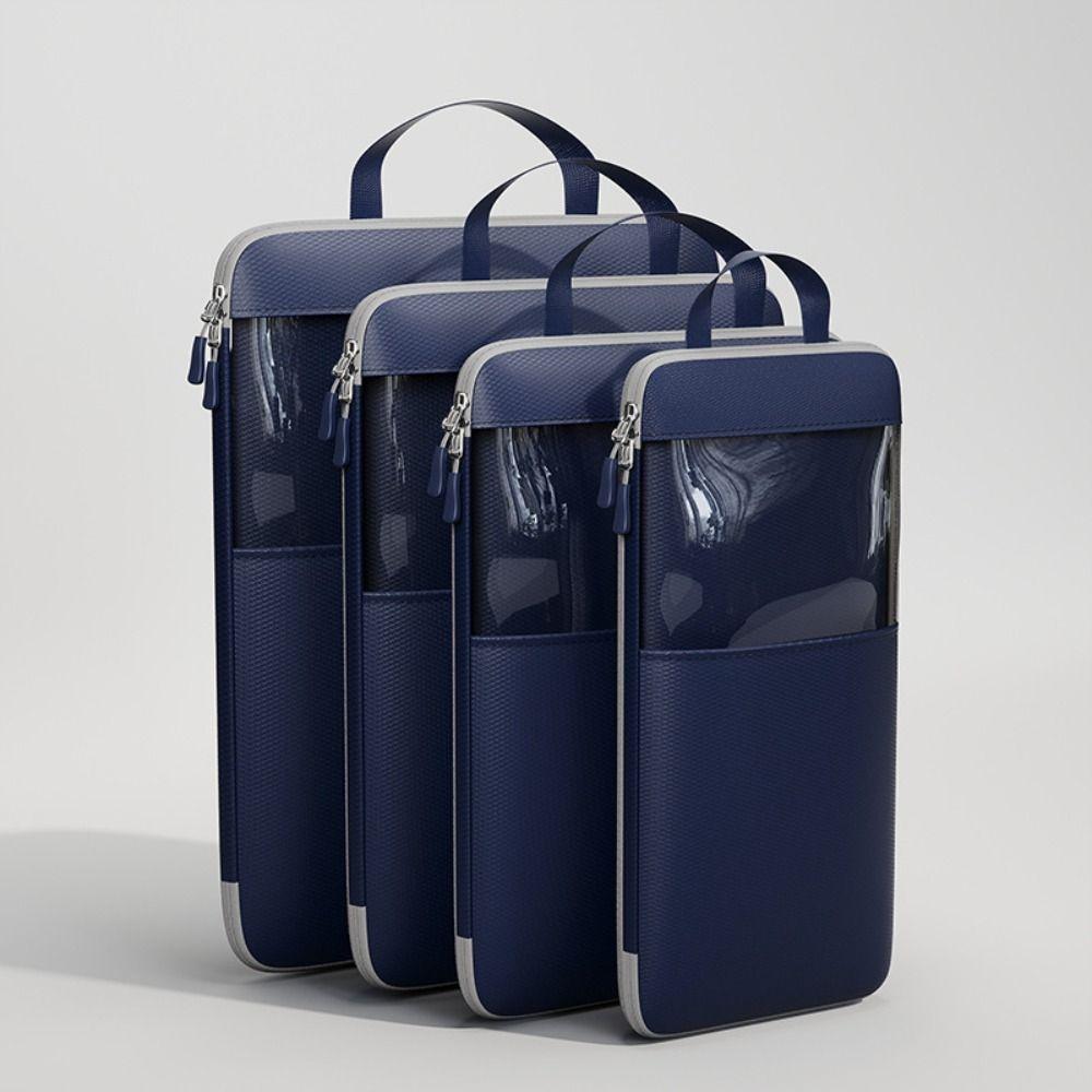 1/4Pcs Transparent Window Travel Clothing Storage Bag Multi-Sized Travel Suitcase Organizer  Home