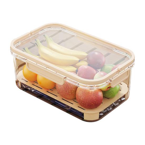 

Органайзер для холодильника с крышкой Штабелируемый ящик для хранения в холодильнике для еды, напитков, овощей, контейнеры для фруктов, не содержащие BPA, с дренажной пряжкой, уплотнительной ручкой