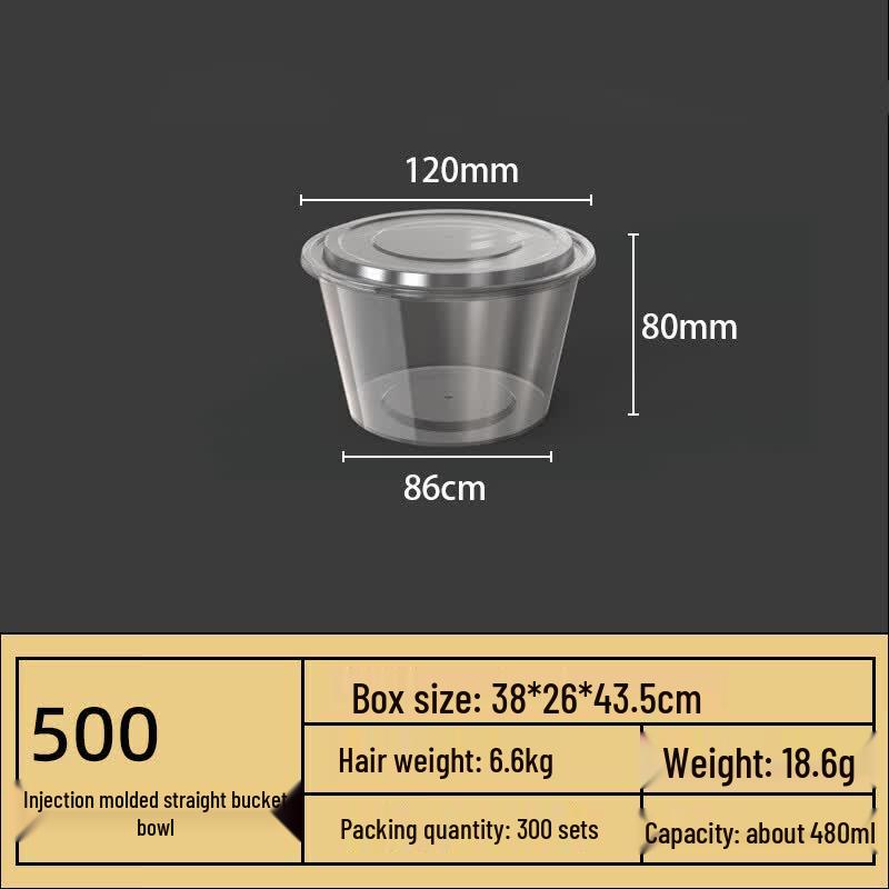 Transparent Round Disposable Food Containers