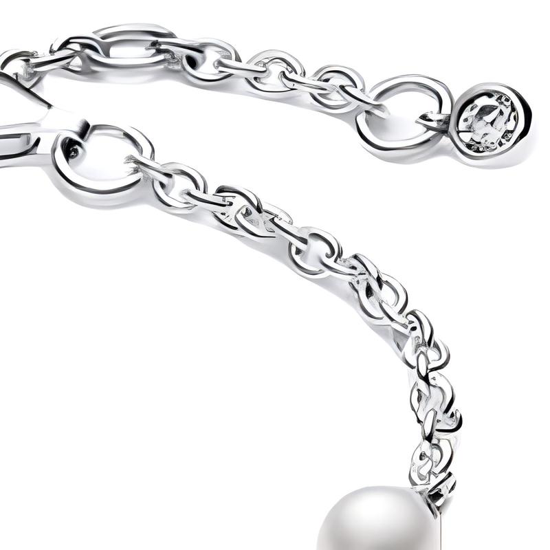 Pandora Pearl Segmented Design Bracelet Women's Silver 593172C01
