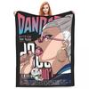 Japanese Anime Dandadan Blankets Fleece Print Portable Warm Throw Blanket for Bed Travel Bedspread