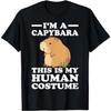 Cute Halloween This Is My Human Costume I'm a Capybara T-Shirt BAOANH Mens Womens Tank Top Sweatshirt Hoodie Longsleeve Black