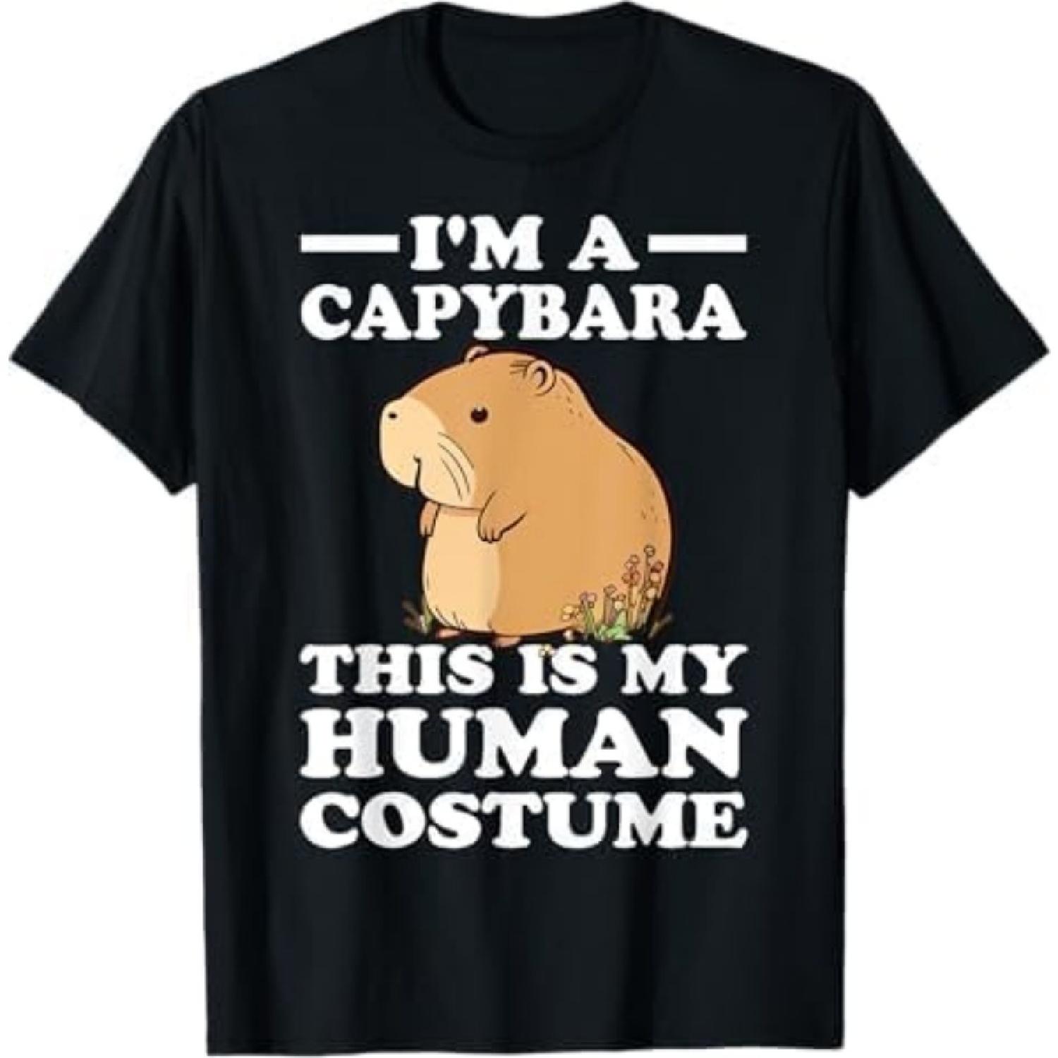 

Cute Halloween This is My Human Costume I m a Capybara T-Shirt BAOANH Mens Womens Tank Top Sweatshirt Hoodie Longsleeve Black XXXXXL різнокольоровий