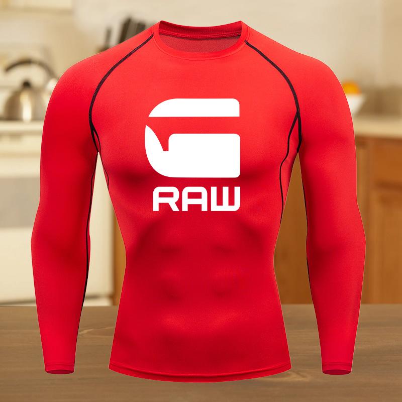 Men Compression Shirt for Workout Quick Dry Top Breathable Sweat Absorbing Tight Fit Fitness Suit T-Shirt Gym Sweat-Resistant