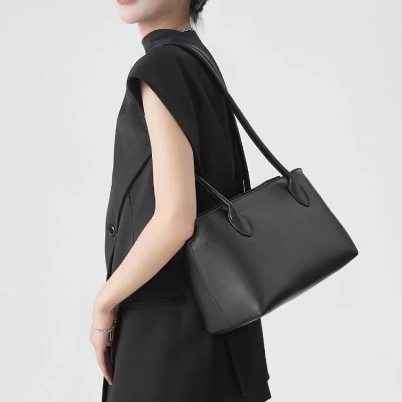 Niche Row Bag Leather Women's Bag Minimalist Style Large Capacity Tote Bag Shoulder Bag Armpit Bag Tote Handbag