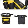 Waterproof Canvas Tool Belt Pouch Multi Pockets Tool Waist Pack Bag for Electricians with Ergonomic Waist Belt Designs
