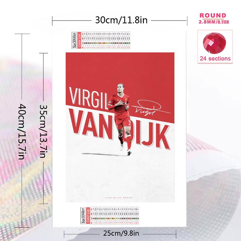 Van Dijk Shield 100% Round Full Drill 5D DIY Diamond Painting Embroidery Cross Stitch Rhinestone Décor