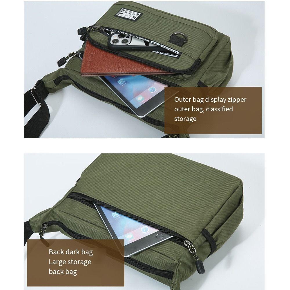 Crossbody Shoulder Messenger Bag Multi Pockets Men Satchel Bag Casual Crossbody Bag Working
