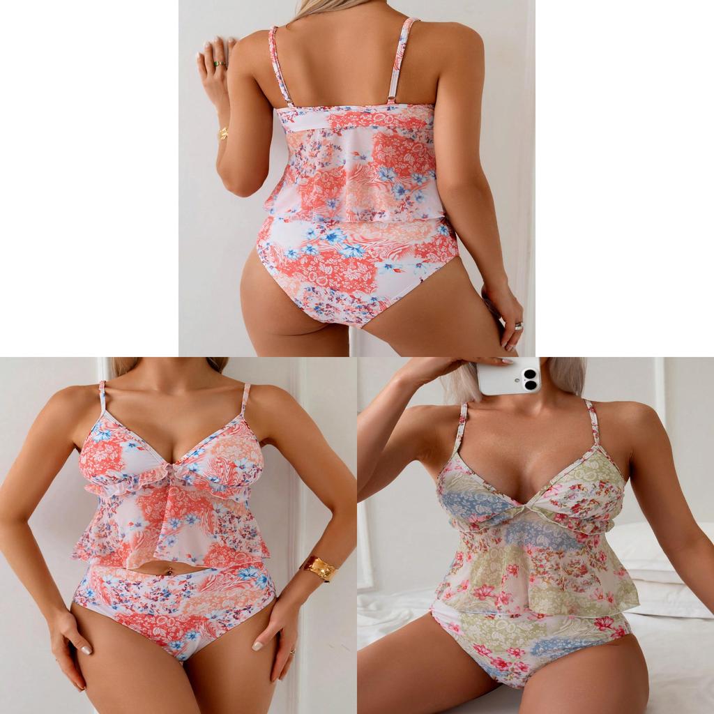 Fashionable Ladies Bikini Swimsuit With Polyester Fabric For Beach Water Sports