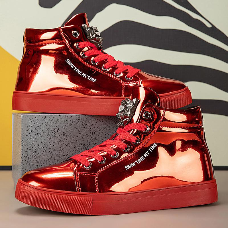 Fashion Punk Style Mens Casual Shoes Stylish Abiye Man Sneakers New Trend Ankle Boots Leisure Walk Male Motorcycle Boots Walking Shoes