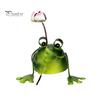 Frog Garden Statue Handmade Iron Frog Ornament Collectible Frog Figurine for Patio Balcony Home Indoor Decor Office Desk