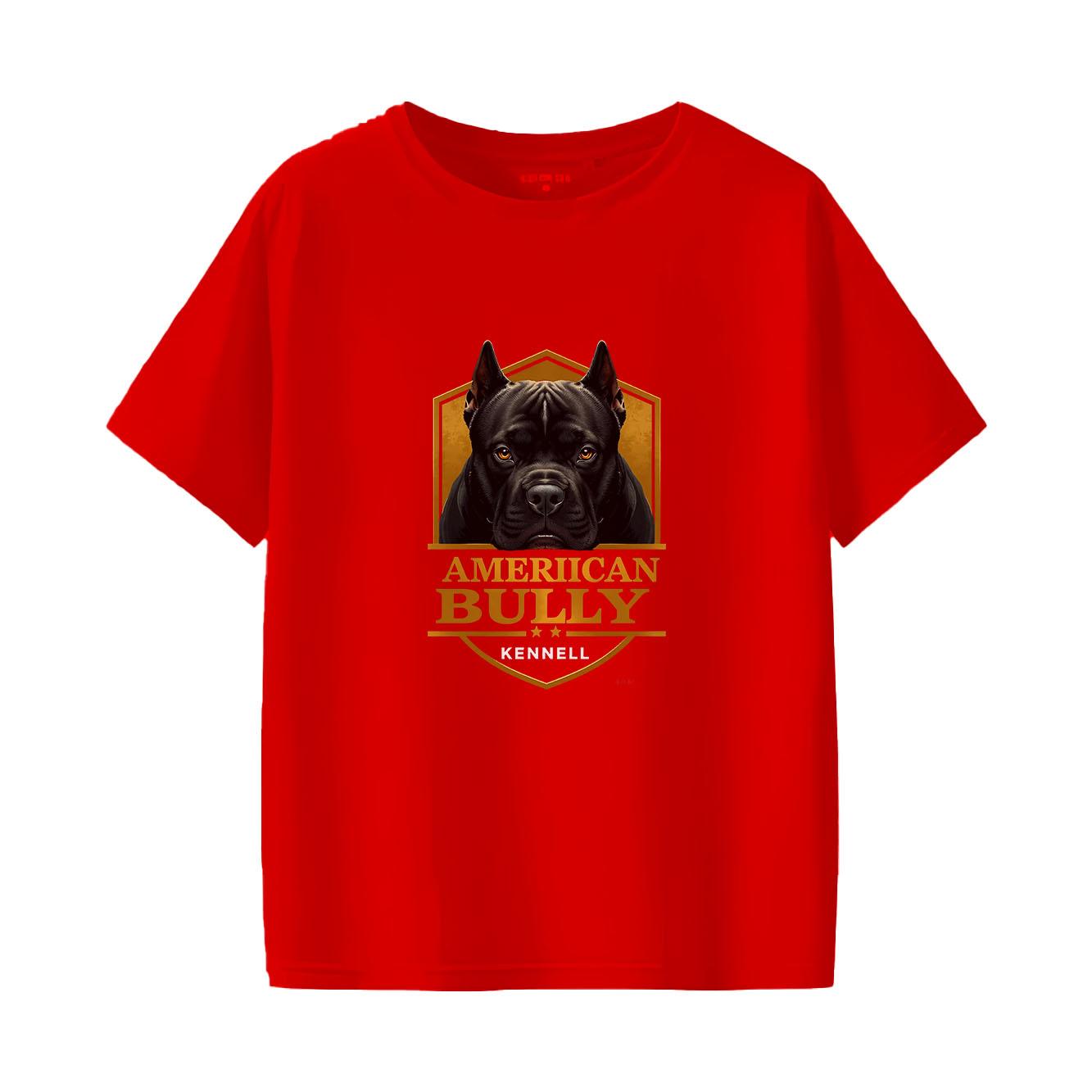 Dog cartoon printed short sleeved round neck versatile fashion Womens Tshirt for spring and summer S