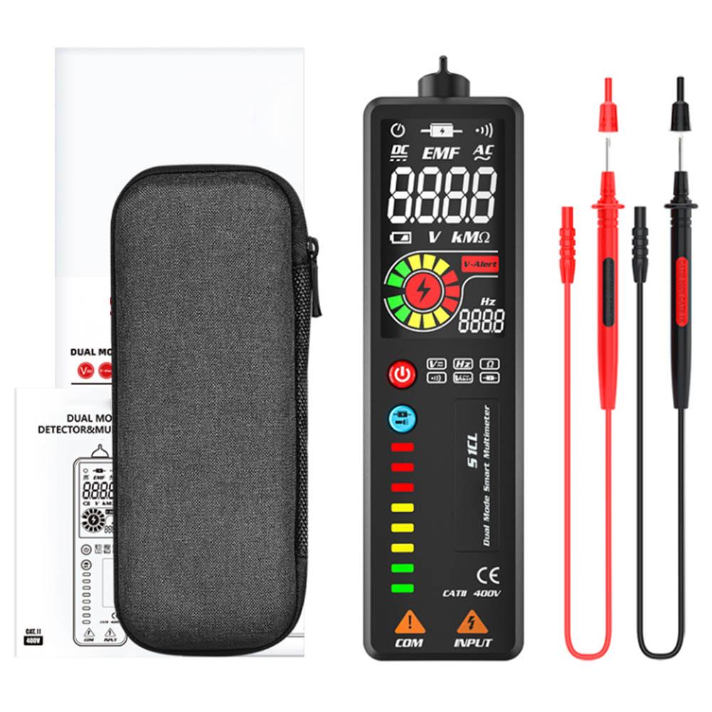 Dual Mode S1CL Electrical Multimeter with Color LCD Display AC DC Voltage Tester with Non Contact Fire Detection
