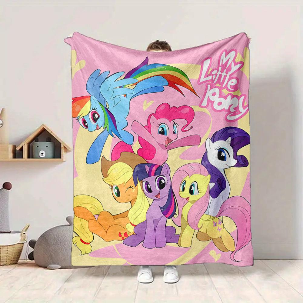 1pc My Little Pony Flannel Blanket, Soft Skin Friendly with Digital Printing, Various Sizes Available for Family, Friends, Birthday
