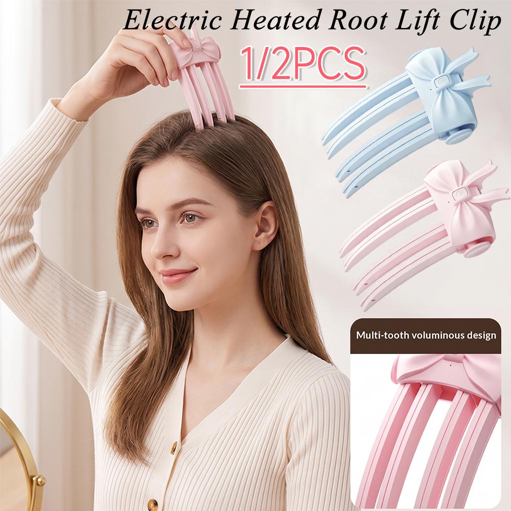 Wireless Heated Volumizing Root Lift Clip For Flat Fine Hair Portable Travel Styling Tool Comb Volumizer Crown Lifting Portable