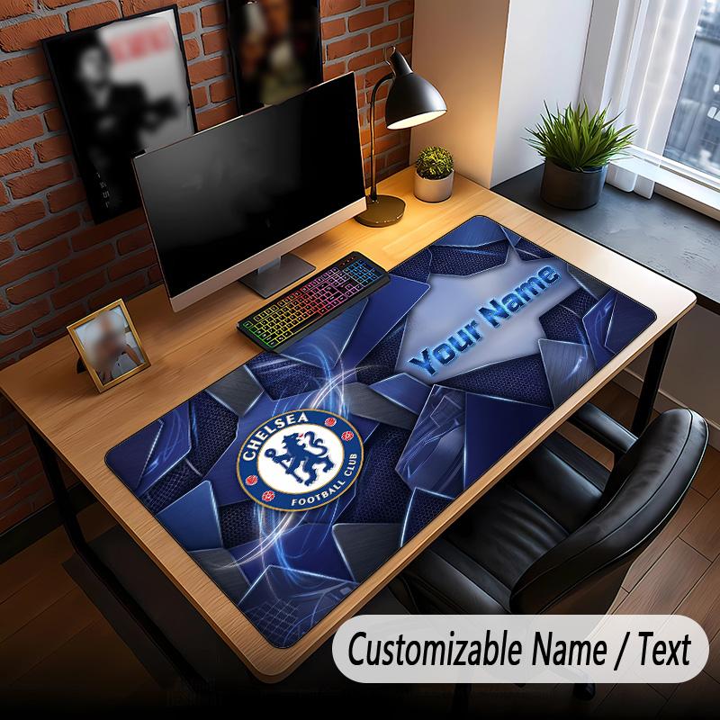 Large Mouse Pad Chelsea FC Print Custom Name Text Desk Mat for Office Gaming