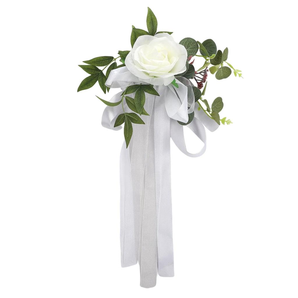 Forest Chair Back Flower Banquet Decoration Wedding Celebration Aisle Pew Flowers Floral Arrangement Silk Cloth Floral Plant