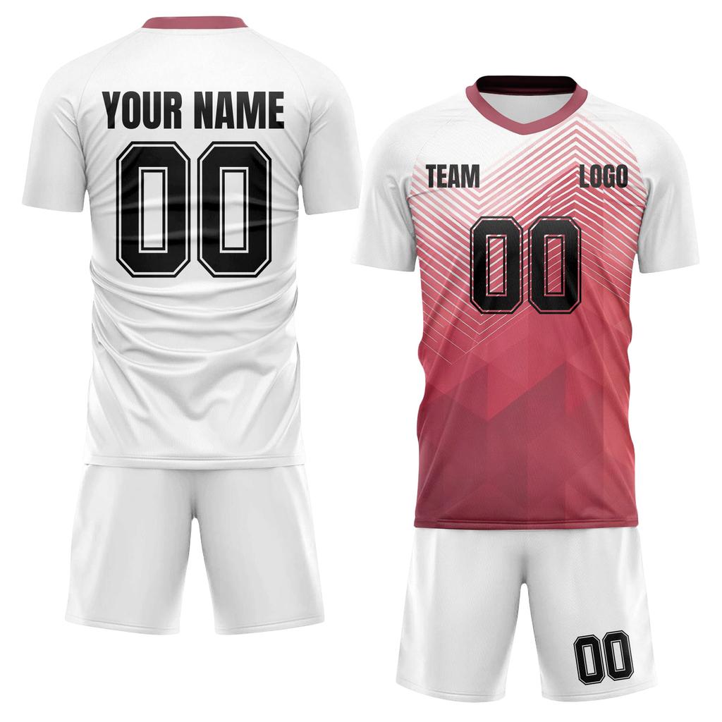 Men’s Short Sleeve Sports Jersey and Shorts Set Breathable -Wicking Quick Dry Athletic Uniform for Team Training DIY Custom Design