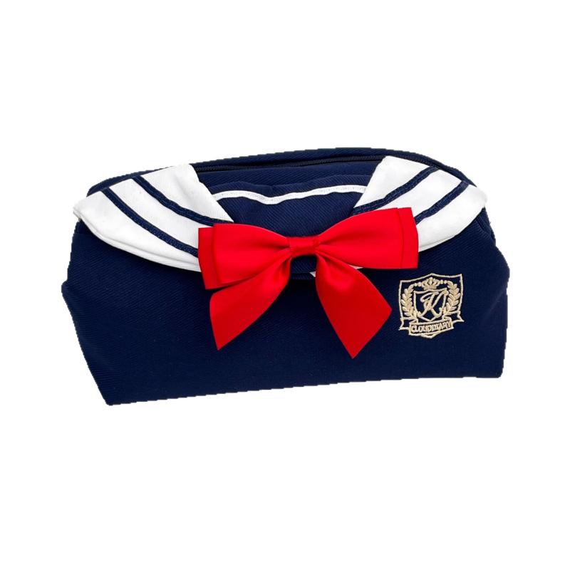 

Cute College Style Bow Jk Pencil Case Sweet Large Capacity Multi-Functional Pen Box Storage Bag School Stationery Supplies A2