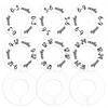 68/9Pcs Organizing Hangers Clothing Size Dividers DIY Craft Plastic Garment Labels 0-24 Months Round Size Tags Rings