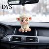 Decorative Farm Theme Hanging Decor 2D Acrylic Goat Car Ornament, Flat Sheep Pendant for Cute Backpack Accessory Rearview Mirror, Christmas