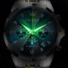 OLEVS Men Watch Fashionable Original Moon Phase Quartz Watch Waterproof Luminous Automatic Date Stainless Watch Gifts
