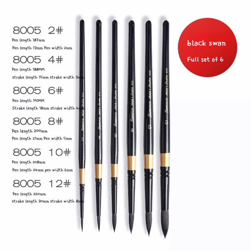 Paint Brushes Set Watercolor Brush Round Pointed Tip Nylon Hair Brush for Artist Acrylic Watercolor Gouache Oil Painting