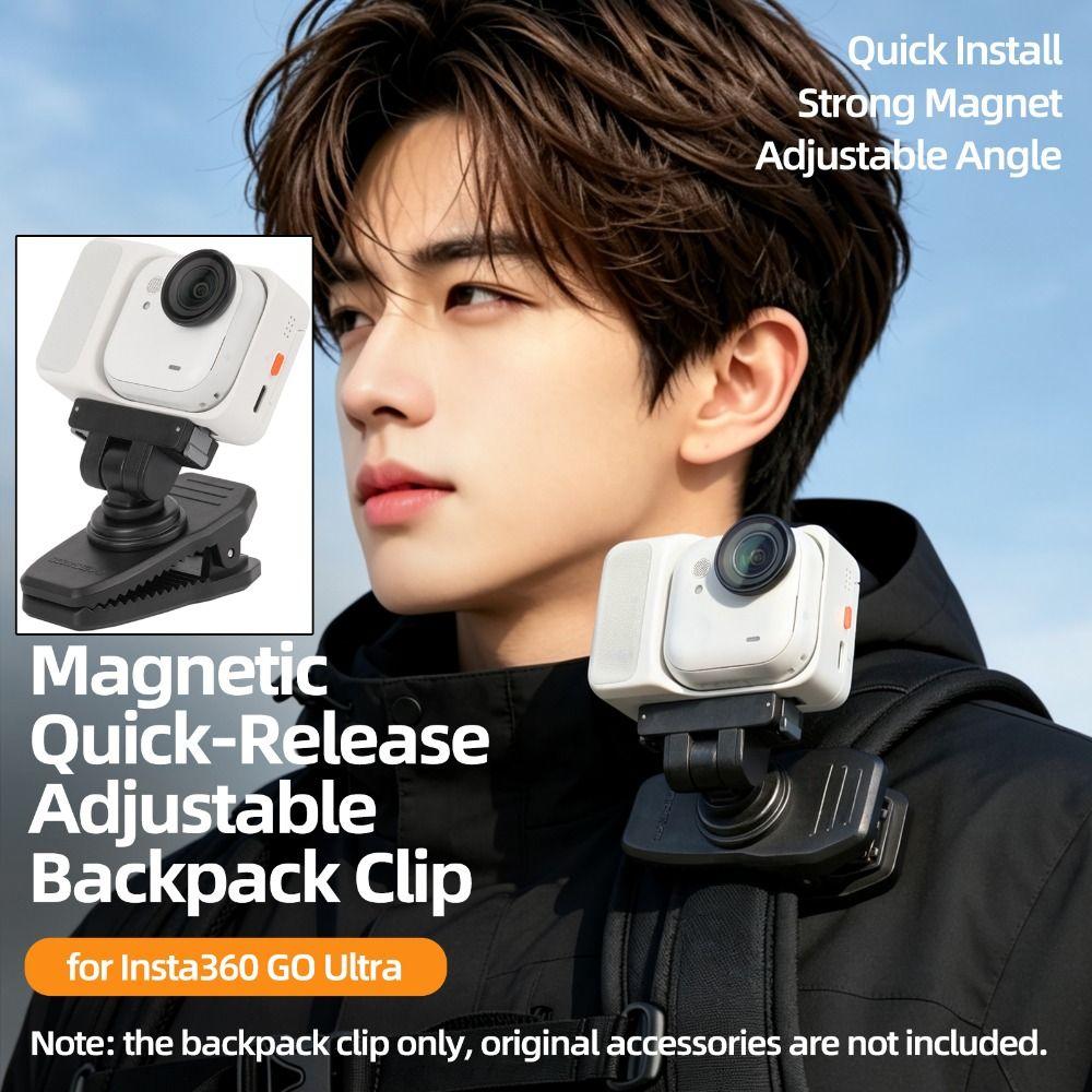 Rotatable Camera Backpack Mount Wall Mount Bracket for Insta360 GO Ultra Action Camera Accessories
