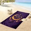 Mystical Bat and Moon Print Beach Towel, Quick Drying, Suitable for Travel, Outdoor Sports, Jogging, the Beach and Swimming, Gift