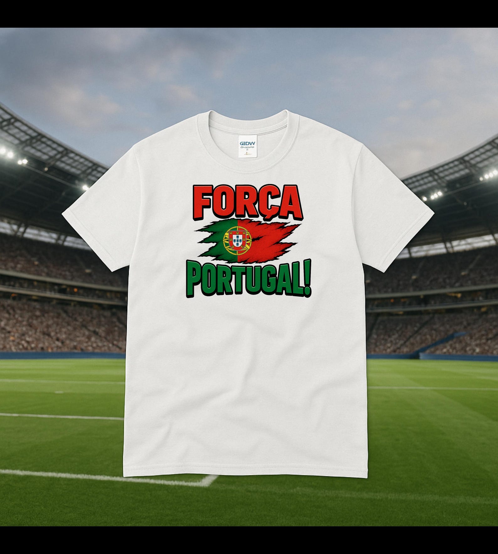 Força Portugal T-Shirt | World Soccer Fan Tee I Portugal Football Shirt 4XL