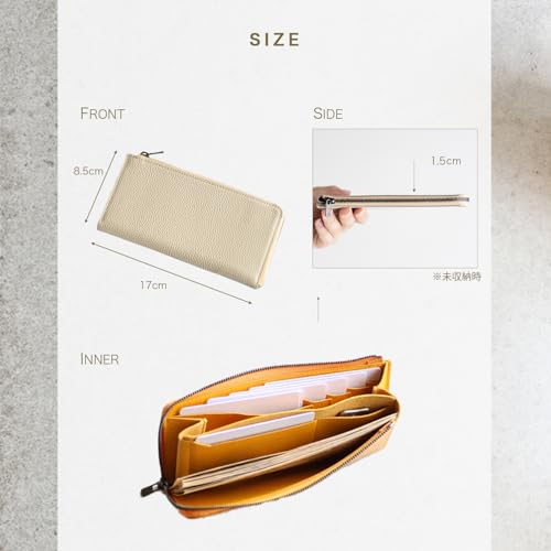 [STATUSY] Il Modo ZIP Concept L-shaped Zipper Genuine Leather Long Wallet (for Left-handed, Chocolate)