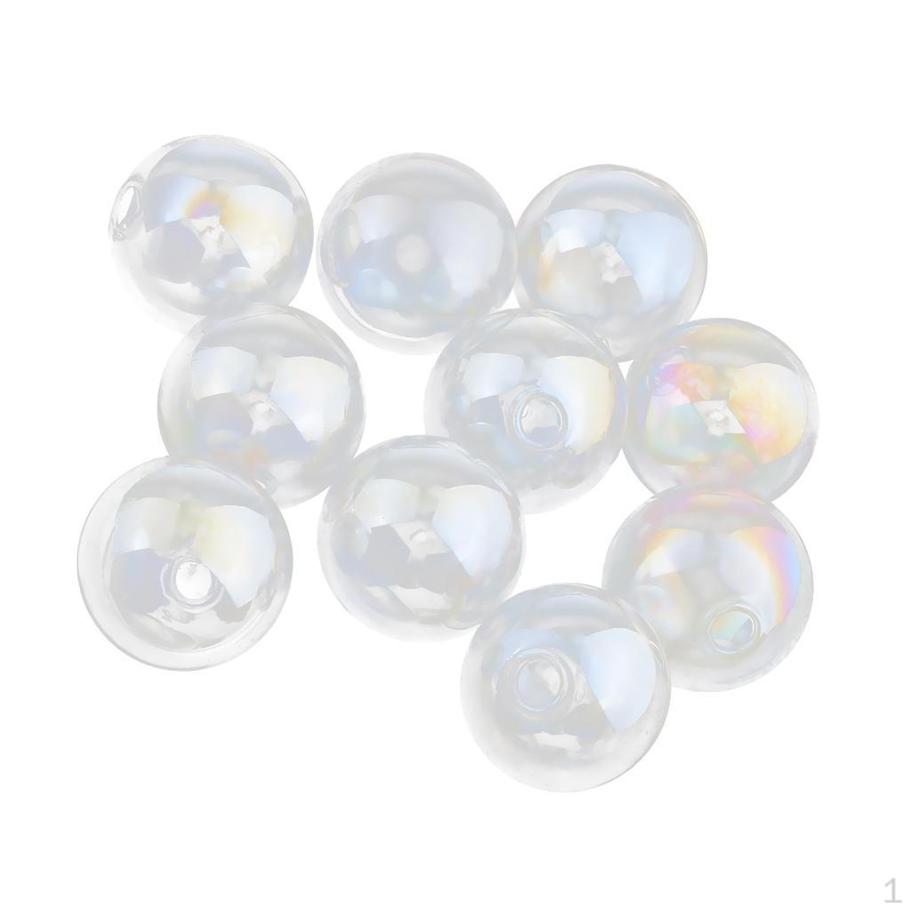 10 Pcs DIY Blank Charm Glass Beads For Jewelry Making