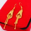 24k Gold-Plated Vietnamese Hollow Leaf Cicada Earrings for Women