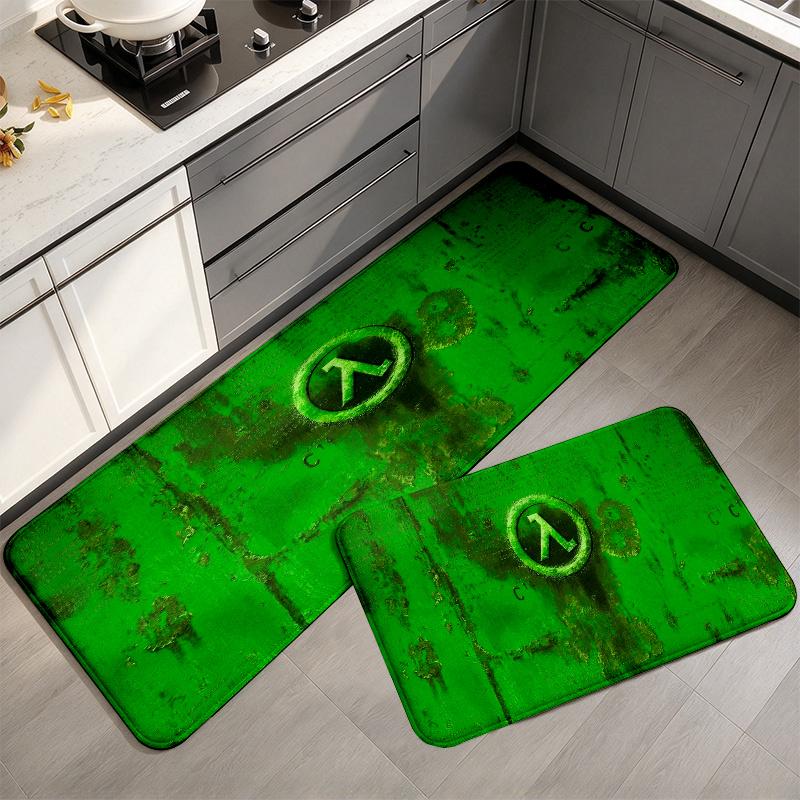 Halflife Flannel Kitchen Mat Christmas Soft Area Rug Non Slip Floor Carpet Home Decoration