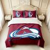 Colorado Avalanche (14) 3-teiliges Set, weich und bequem, ein ideales Geschenk für Familie und Freunde. Enthält einen Bettbezug und zwei Kissenbezüge.