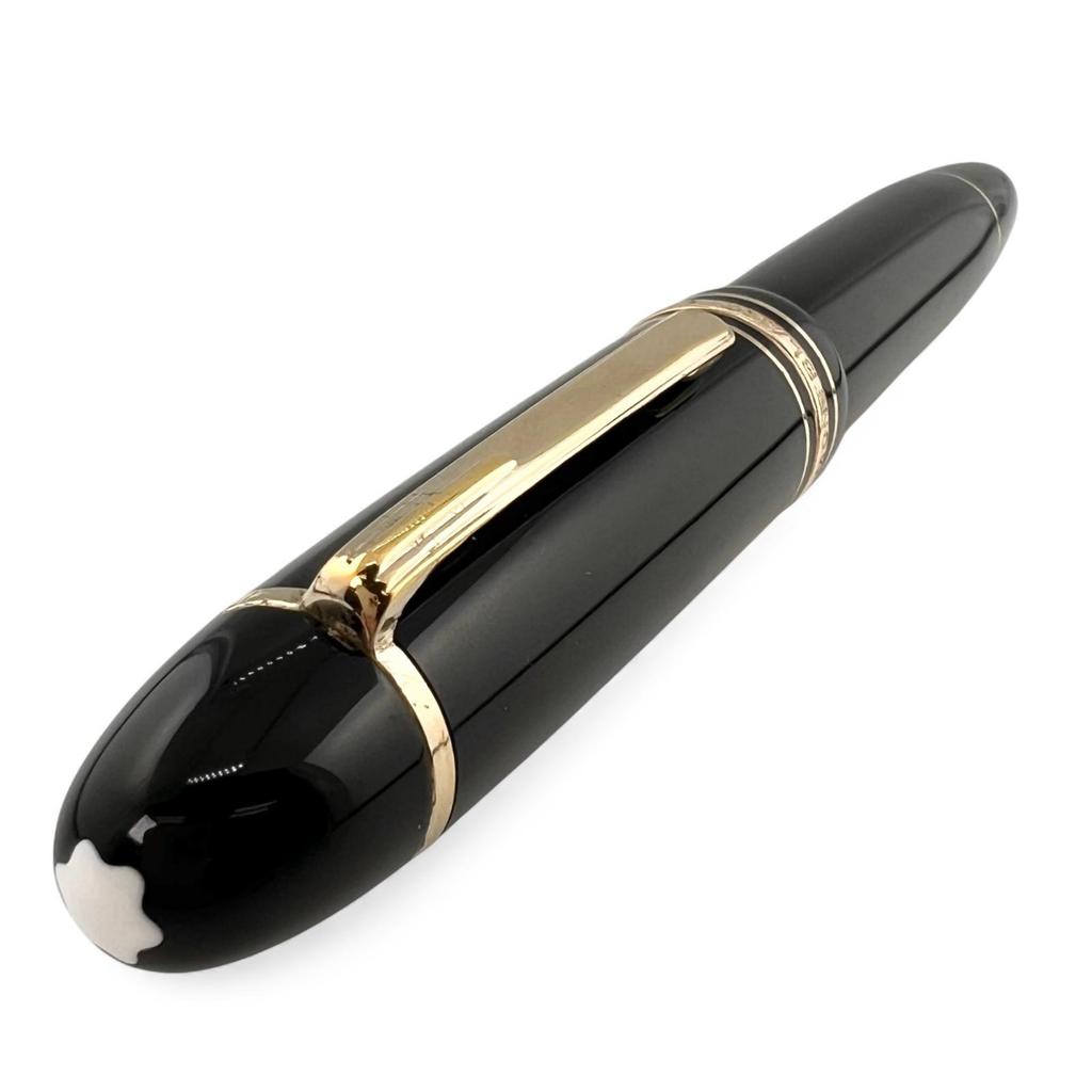 Great MONTBLANC fountain pen Meisterstück 149 Black gold 14K mens Used