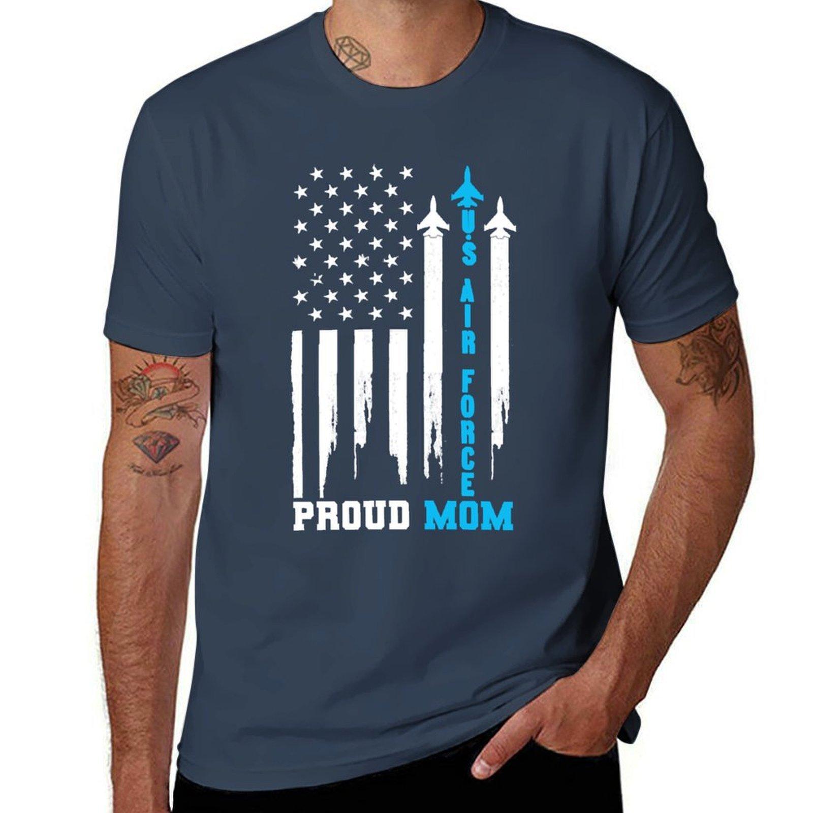 Proud Air Force Mom TShirt Basic All Season Solid TShirt S