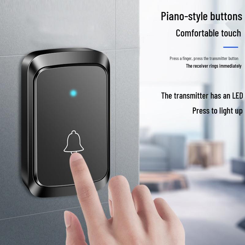 Waterproof Wireless Doorbell, Long-Range, One-to-One, Electronic Ding Dong for Home & Villa with Remote Control