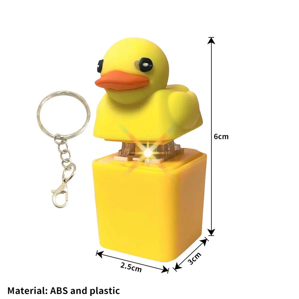

Duckling Quack Fidgety Toy, Duck Keyboard Keycap Regulator Rattle Button Sound Keychain Decorative Ornament Battery Type